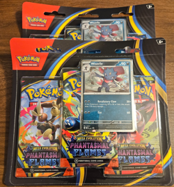 Lot Of 2 Pokemon Phantasmal Flames Weavile 3-Pack Booster Blister Factory Sealed - Image 1