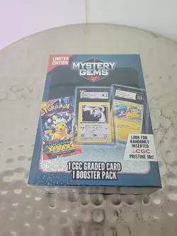 Pokemon Mystery Gems CGC Graded Card & Booster Pack 2025 Limited Edition x3 pack - Image 1