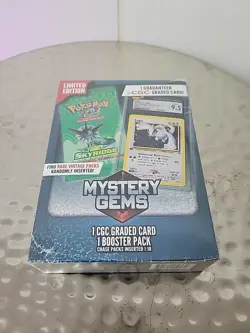 Pokemon Mystery Gems CGC Graded Card & Booster Pack 2025 Limited Edition x3 pack - Image 2