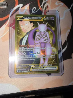 Pokemon Mewtwo EX TCG Hyper Rare Card Team Rockets 240/182 Destined Rivals - Image 1
