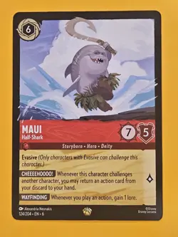 Disney Lorcana Maui Half-Shark Legendary Card 124/204 Azurite Sea Non-Foil - Image 1