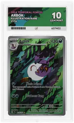 ACE 10 Arbok 176/162 Temporal Forces IR Holo Pokemon Card - Gem Mint - Image 1
