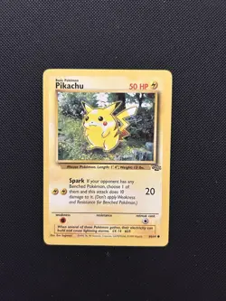 Pikachu 60/64 | Base Set Jungle | Non Holo Pokemon Card LP - Image 1