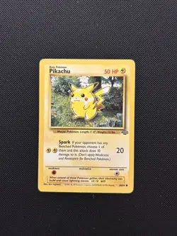 Pikachu 60/64 | Base Set Jungle | Non Holo Pokemon Card LP - Image 1