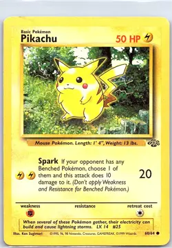 Pikachu 60/64 Non Holo Jungle - Pokemon Card - LP - Image 1