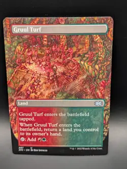 MTG - Gruul Turf - BORDERLESS - Land (R/G) - 2X2 #407 - NM - Image 1