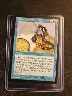 Three Wishes - Visions - MTG Magic - Blue Instant - Image 1