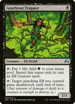 X 1 Gnarlroot Trapper NM-M Magic Origins 100 MTG Magic The Gathering - Image 1