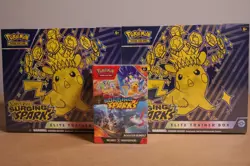 Pokemon TCG Scarlet & Violet Surging Sparks 2x Elite Trainer Box + 1x Bundle lot - Image 1