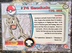 1999 Pokemon Topps Geodude 74 Ungraded NM or Better - Image 2