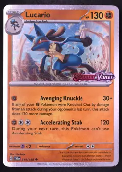Lucario 114/198 Stamped - Pokemon Scarlet & Violet Uncommon Card - Image 1
