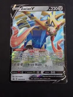 2020 POKEMON ZACIAN V ZAMAZENTA V SWSH018 SWSH019 SWORD & SHIELD PROMO HOLO SET - Image 2