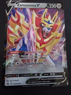 2020 POKEMON ZACIAN V ZAMAZENTA V SWSH018 SWSH019 SWORD & SHIELD PROMO HOLO SET - Image 4