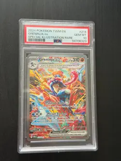 2024 POKEMON TWM EN-TWILIGHT MASQUERADE #214 GRENINJA EX PSA 10 - Image 1