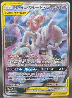 Mewtwo & Mew GX SM191 Sm Promo Holo (Tag Team) Pokemon TCG, NM. - Image 1
