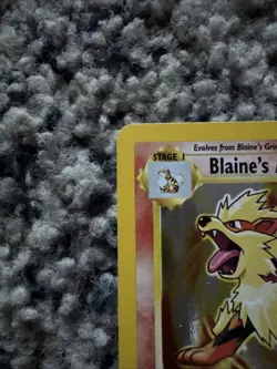 Pokemon TCG Blaine's Arcanine Gym Challenge 1/132 Holo Unlimited Rare HP - Image 2