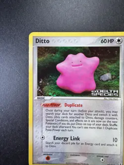 2005 POKEMON DITTO EX DELTA SPECIES REVERSE FOIL HOLO STAMPED 35/113 - Image 2