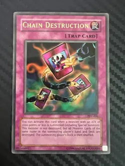 Yugioh Chain Destruction PSV-006 Ultra Rare Original Print DMG - Image 1