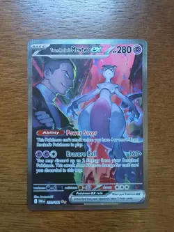Pokemon TCG Destined Rivals Team Rocket's Mewtwo EX Card 231/182 NM Holofoil - Image 3