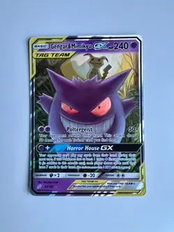 Gengar Mimikyu GX Holo Card 53/181 Rare Tag Team Ultra- Rare Pokemon TCG - Image 1