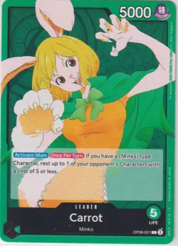 Carrot - OP08-021 - Leader - Near Mint - English - One Piece Card Game - Image 1