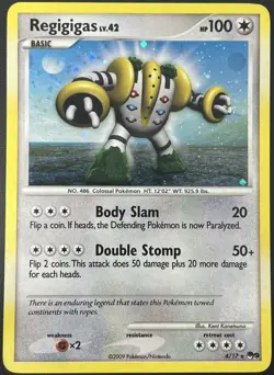Regigigas 4/17 POP Series 9 Promo Holo Rare Pokemon Card LP+ - Image 1