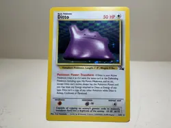 Pokemon TCG Ditto 3/62 Fossil Holo Rare Unlimited Trading Card LP Condition - Image 1