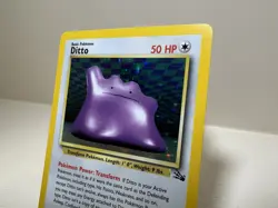 Pokemon TCG Ditto 3/62 Fossil Holo Rare Unlimited Trading Card LP Condition - Image 2