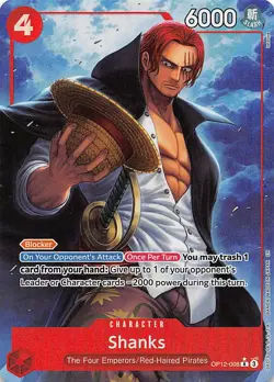 Shanks Alternate Art Foil OP12-008 Legacy of the Master One Piece 000718 - Image 1