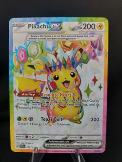 Pikachu ex 219/191 - Sv08: Surging Sparks Double Ultra Rare Pokemon TCG - NM - Image 1