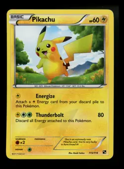 #2 Pikachu 115/114 Black & White 2011 Secret Rare Holo Pokemon Card TCG - Image 1