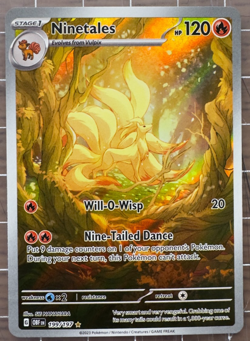 Pokemon TCG Obsidian Flames Ninetails Illustration Rare Holo Card 199/197 NM - Image 1