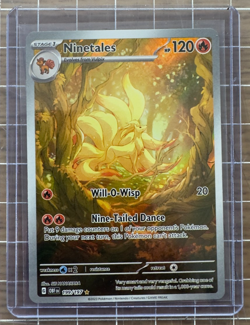 Pokemon TCG Obsidian Flames Ninetails Illustration Rare Holo Card 199/197 NM - Image 3
