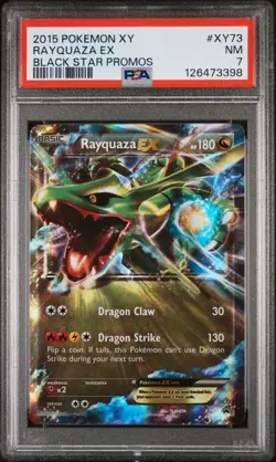 Pokemon TCG Rayquaza EX XY73 XY Black Star Promo 2015 Ultra Rare Card PSA 7 - Image 1