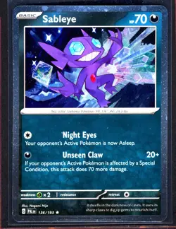 Sableye 136/193 Paldea Evolved Promo Cosmos Holo NM TCG Pokemon 0104#227 - Image 1
