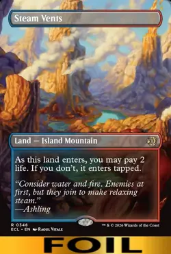 Steam Vents ** FOIL BORDERLESS ** #348 - Lorwyn Ecliped - NM MTG - Image 1