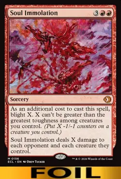 Soul Immolation ** FOIL ** #156 - Lorwyn Ecliped - NM MTG - Image 1