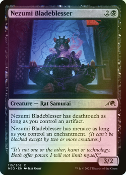 MTG Nezumi Bladeblesser Foil ** Kamigawa: Neon Dynasty ** English (NM) - Image 1