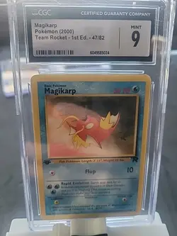 CGC 9 MINT Magikarp Team Rocket 1st Edition 47/82 Pokemon Card - Image 3