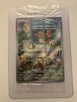 Sealed Pokemon TCG Charmander 044 Scarlet Violet Full Art Holo Black Star Promo - Image 1