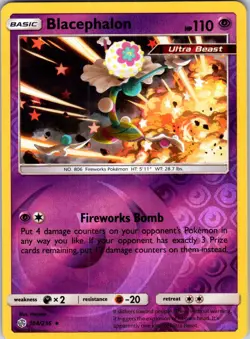 Blacephalon 104/236 SM - Cosmic Eclipse Pokemon TCG NM Reverse Holo - Image 1