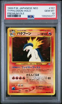 TYPHLOSION Neo Genesis Premium File #157 PSA 10 Vintage Pokemon - Image 1