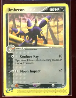 Umbreon EX Sandstorm 24/100 Pl/HP Non-Holo Rare Pokemon - Image 1