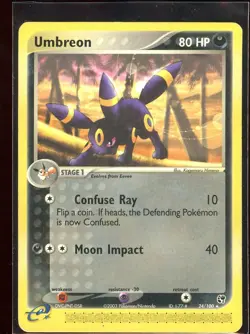 Umbreon EX Sandstorm 24/100 Pl/HP Non-Holo Rare Pokemon - Image 3