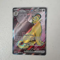 Pokemon TCG Team Rockets Persian EX 219/182 English Full Art Holo NM - Image 1