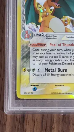PSA 9 2006 POKEMON EX CRYSTAL GUARDIANS #4 CHARIZARD-REVERSE FOIL - Image 4
