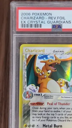 PSA 9 2006 POKEMON EX CRYSTAL GUARDIANS #4 CHARIZARD-REVERSE FOIL - Image 5