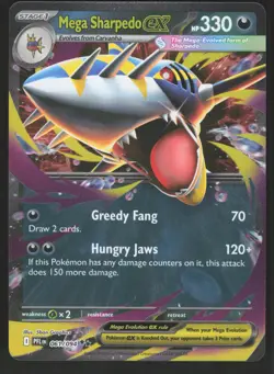 Mega Sharpedo ex 061/094 Pokemon TCG Phantasmal Flames NM - Image 1
