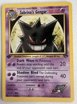 Pokemon TCG Sabrina's Gengar Gym Challenge 29/132 1st Edition Non Holo - Image 1