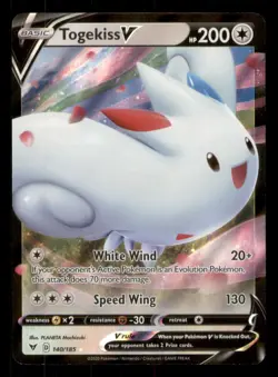 Togekiss V SWSH04: Vivid Voltage #140/185 Ultra Rare Pokemon LP - Image 1